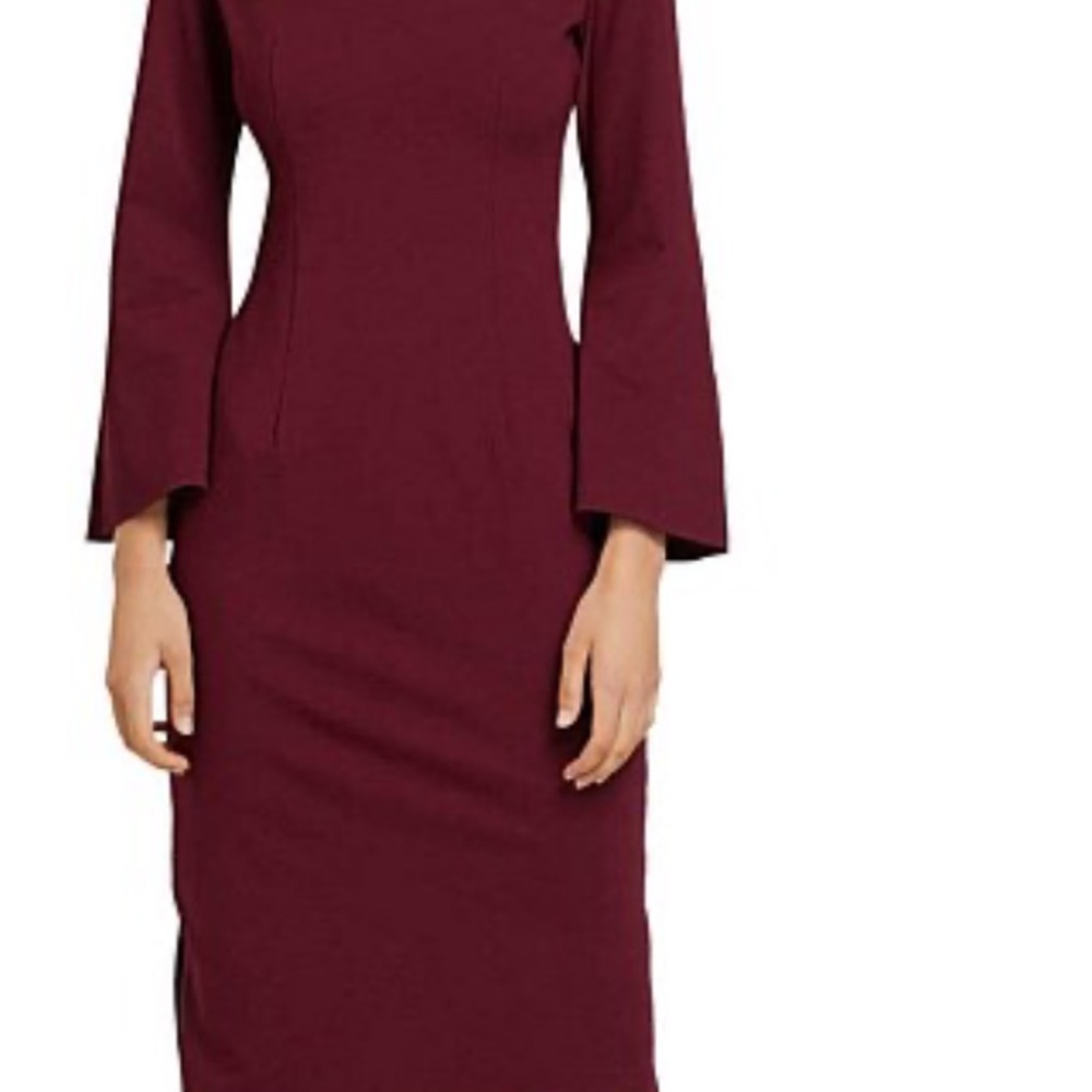Calvin Klein Maroon Long Sleeve Dress